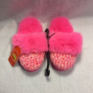 New girls Slippers 11/12 non Slip Pink Girly Sparkly